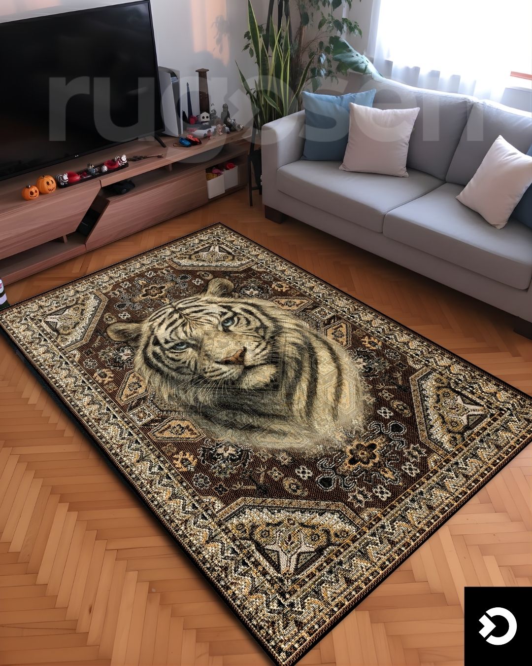 Sibirya Kaplanı X Retro Halı
