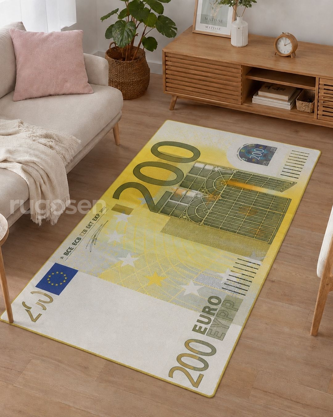 200 Euro X Özel Tasarım Kaymaz Taban Halı