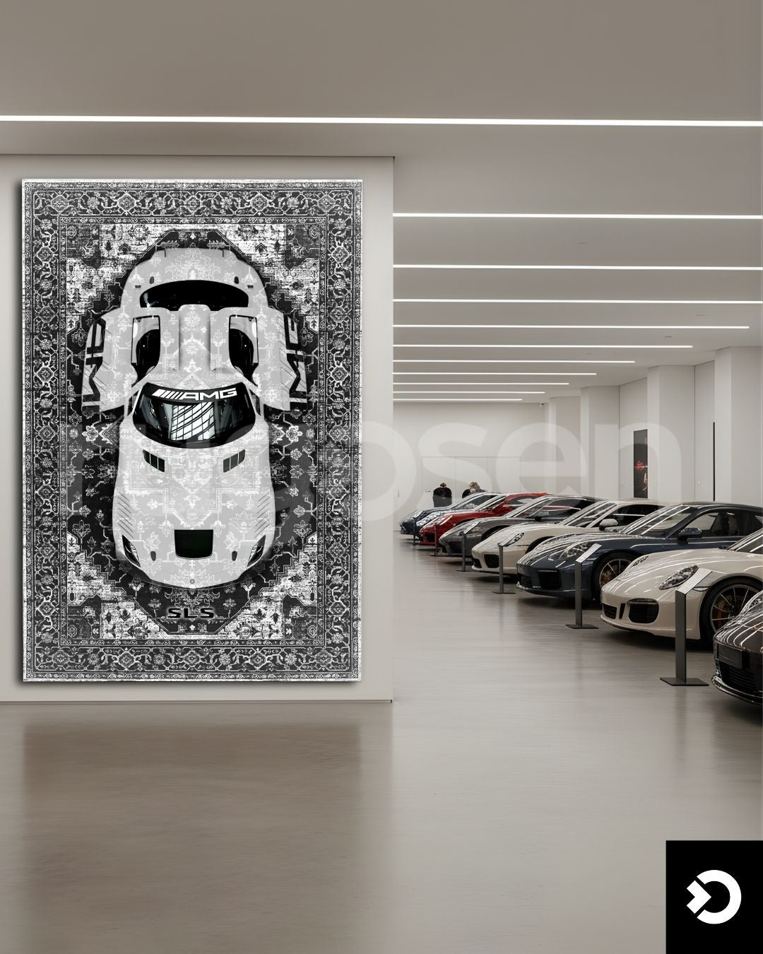 SLS AMG - Black Vintage Design Rug