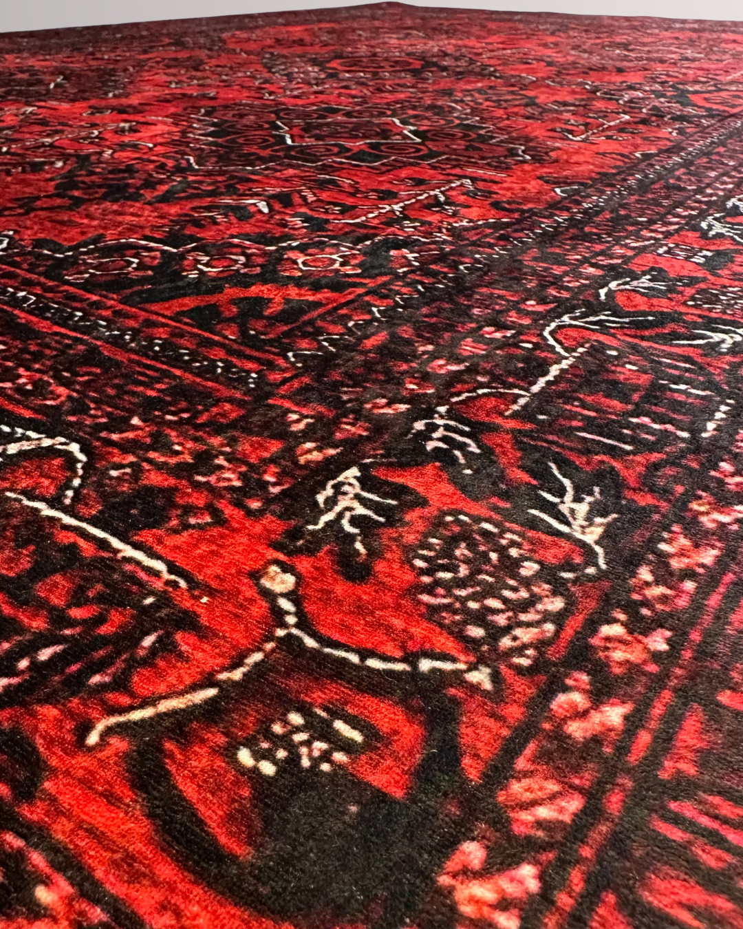 Zaren - Vintage Dokulu Yıkanabilir Halı - Tüy Bırakmaz Kadife Yüzey