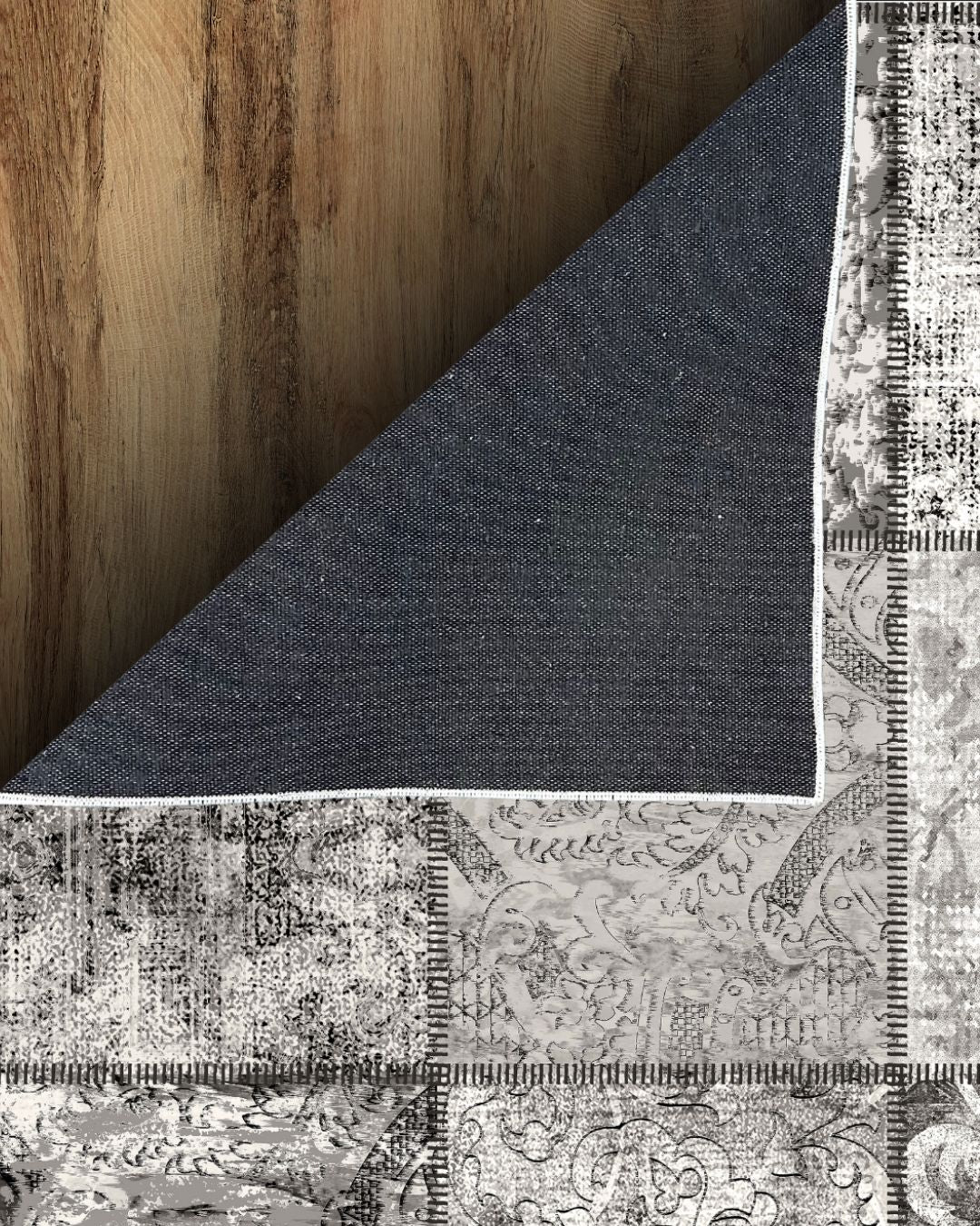 Quartz - Geometrik Desenli Modern Alan Halısı - Pamuk Dokuma Taban