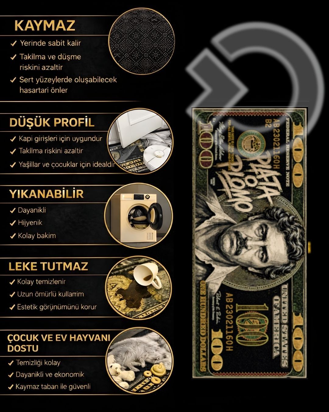 Pablo Dollar X Escobar Özel Tasarım Halı