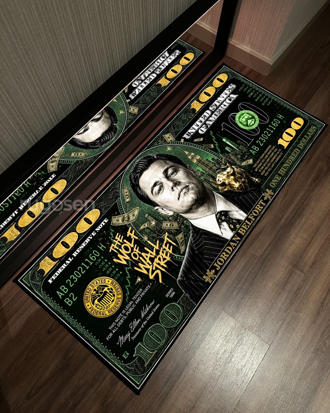 Jordan Belfort Dollar X Özel Tasarım Kaymaz Taban Halı