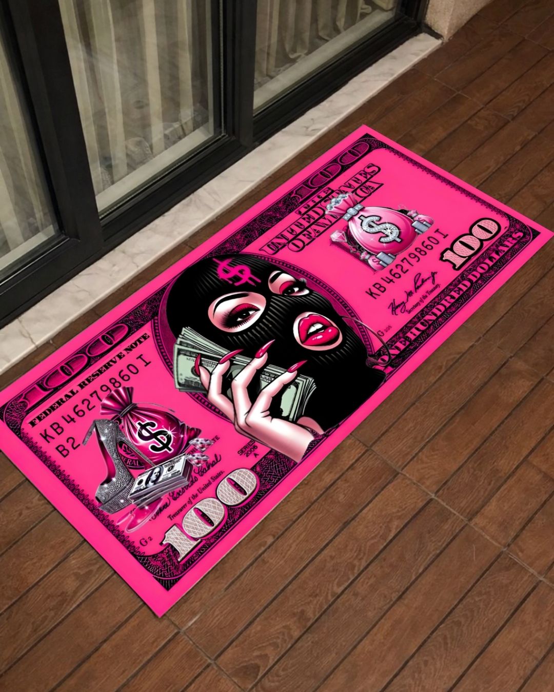 Dollar Diva  X Özel Tasarım Kaymaz Taban Halı