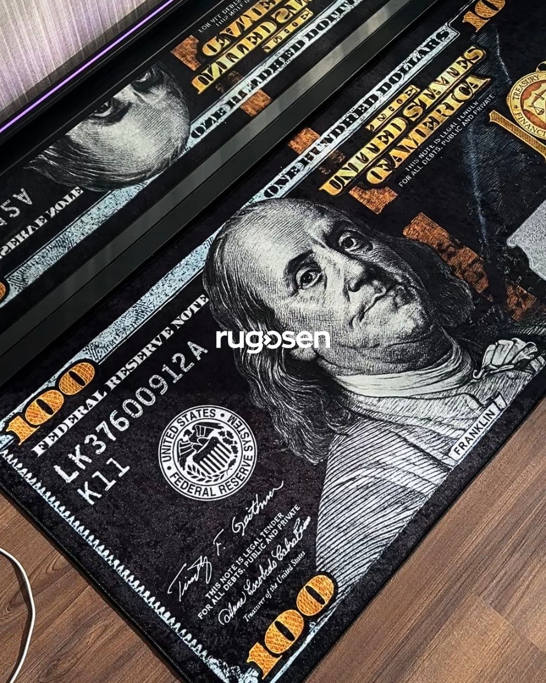 Golden Dollar X Özel Tasarım Kaymaz Taban Halı